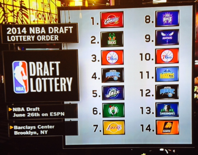THE 2014 NBA DRAFT LOTTERY HAD AN OLYMPIC FEEL TO IT